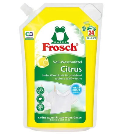 Frosch Prací gel na bílé prádlo se silou citrusů, 24 PD