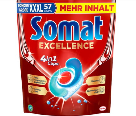 Somat Excellence tablety do myčky 4-in-1, 57 ks