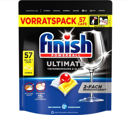 Finish Tablety do myčky Ultimate Citrus All in 1, 57 ks