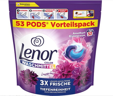 Lenor Prací kapsle na barevné prádlo Amethyst Blossom Dream, 53 PD