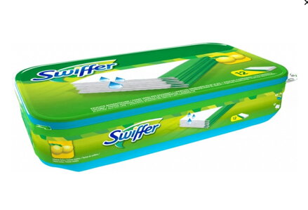 Swiffer Vlhčené ubrousky na podlahy v citrónové lázni, 12 ks