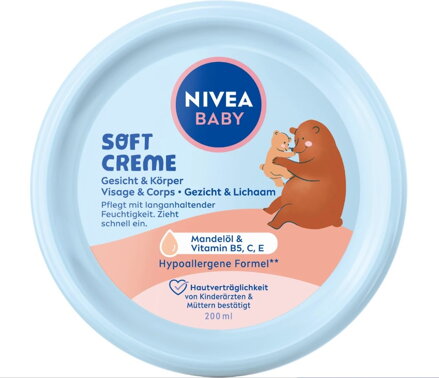 NIVEA BABY Dětský krém Soft, 200 ml