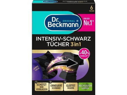 Dr. Beckmann Ubrousky pro obnovu černé barvy 3v1, 6ks