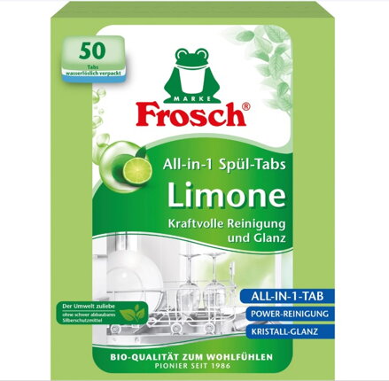 Frosch Tablety do myčky All-in-1 s vůní limetky - bio, 50 ks