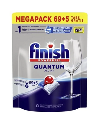 Finish Powerball Qantum tablety do myčky All in1 - 74ks