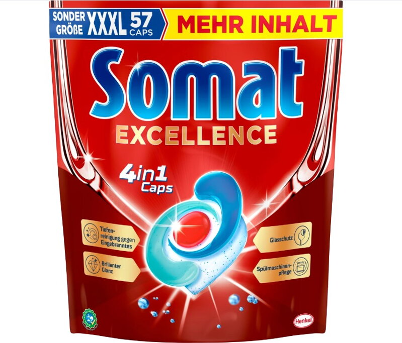 Somat Excellence tablety do myčky 4-in-1, 57 ks