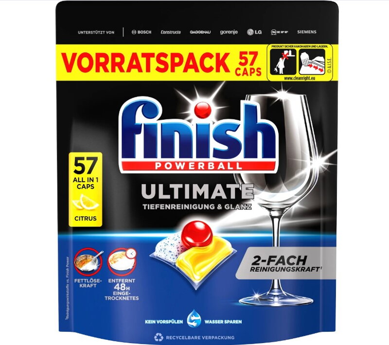 Finish Tablety do myčky Ultimate Citrus All in 1, 57 ks