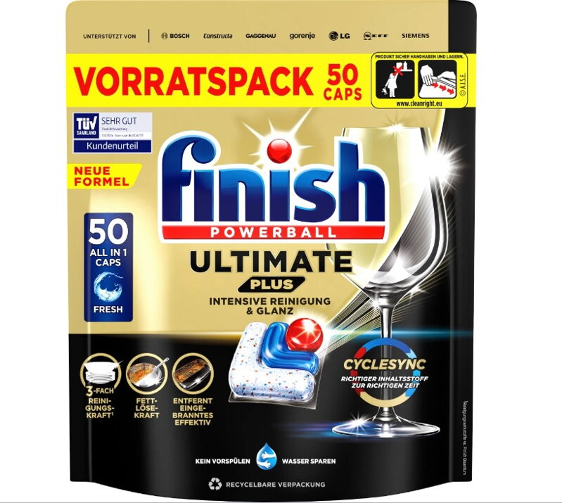 Finish Tablety do myčky Ultimate Plus, 50 ks