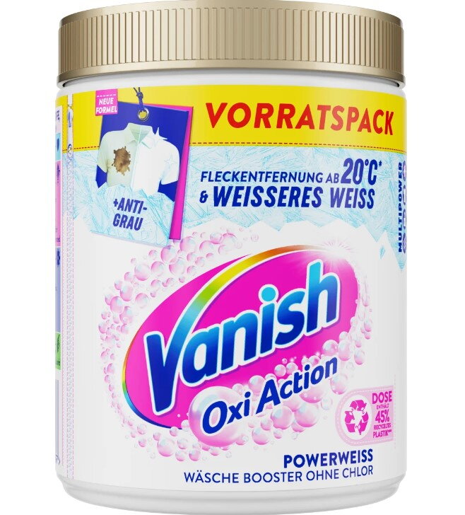 Vanish Odstraňovač skvrn prášek Oxi Action White, 880 g