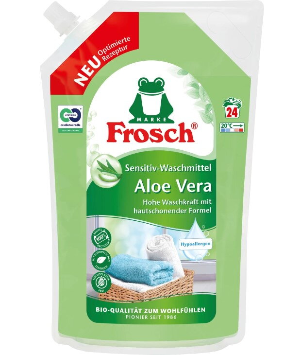 Frosch Prací gel Sensitive Aloe Vera, 24 PD