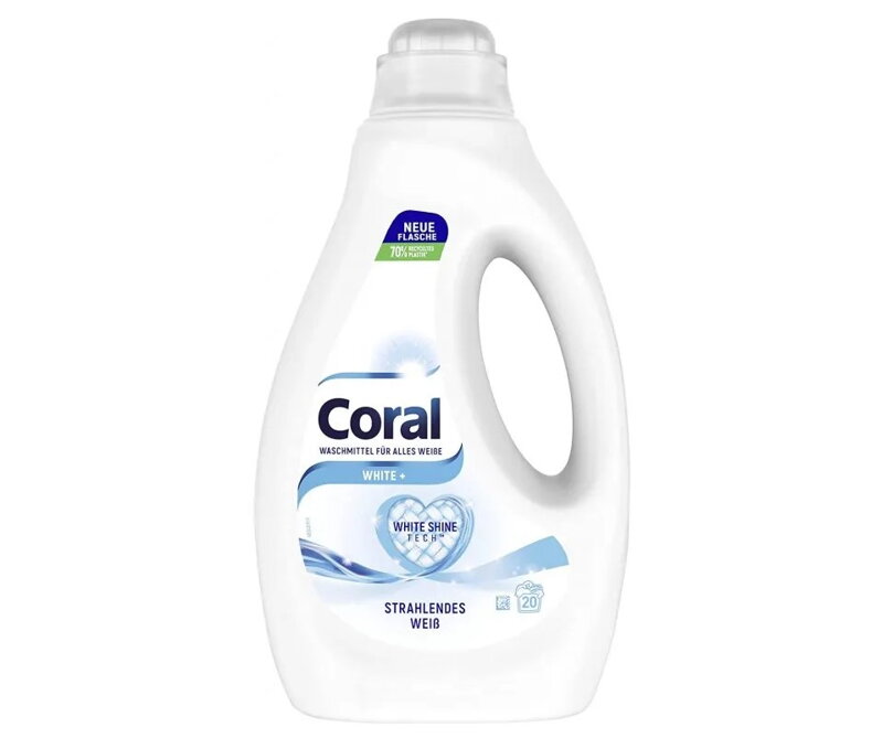 Coral White prací gel na bílé prádlo, 23 dávek, 1.15l