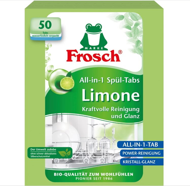 Frosch Tablety do myčky All-in-1 s vůní limetky - bio, 50 ks